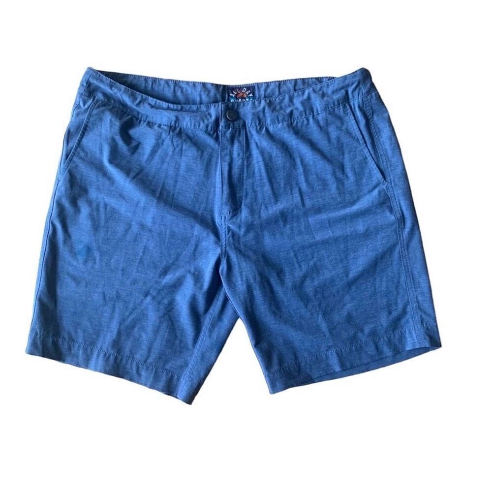 Faherty Mens All Day Shorts 38 Blue Drawstring 7" Quick Drying Athleisure